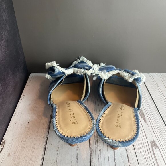 GIANNI BINI WENDELL RAFFIA BOW DRESS SLIDE (11) - Picture 5 of 12